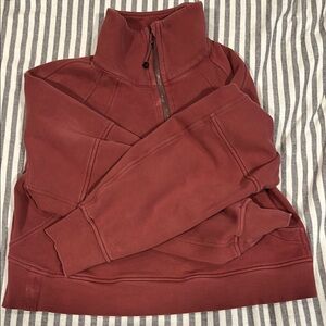 Women’s Lululemon Scuba maroon Half-Zip Sweatshirt